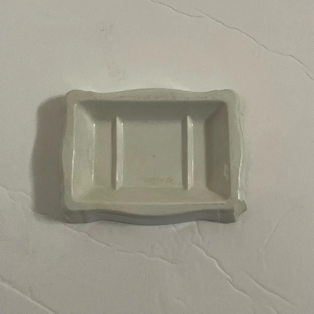 Vintage White Porcelain Soap Holder